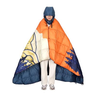 China Custom Printing Lightweight Travel Outdoor Camping Puffy Blanket Lightweight Waterproof Blanket for sale