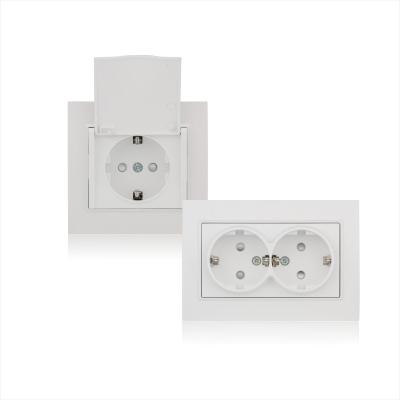 China ANTI-FIRE PC 250V 16A SCHUKO SOCKET, 16A SCHUKO OUTLET.SCHUKO ELECTRICAL SOCKET for sale