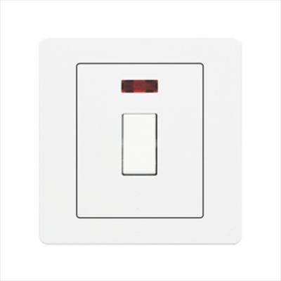 China PC FRAME 250V 20A SWITCH WITH LED 3*3 ANTI-FIRE PC METAL MIDDLE PLATE for sale