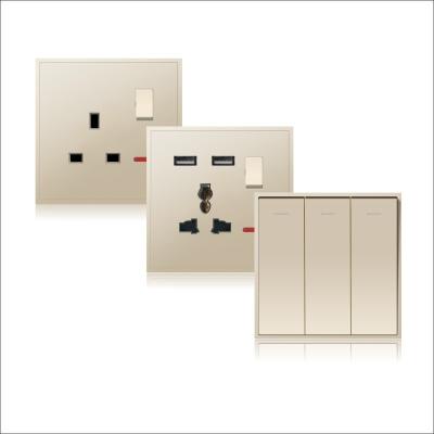 China ANTI-FIRE PC 250V 13A POWER SOCKET WITH 2USB SOCKET&LED, ANTI-FIRE PC for sale