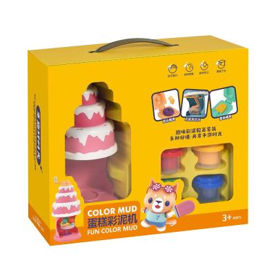 China Multifunctional Cradle Kids Pretend To Make Ice Cream Toy DIY Puzzle Playdough Tool Kit for sale