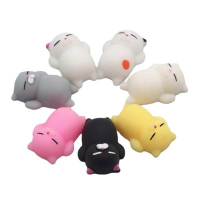 China Hot Selling Sticky Cat Mini Anti Stress Mochi Small Cute Animal Relief Toy Set for sale