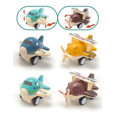 China Toy Factory Supply Flat Mini Inertial 6 Pcs Alloy Diecast Toy Set Diecast Aircraft Toys For Kid for sale