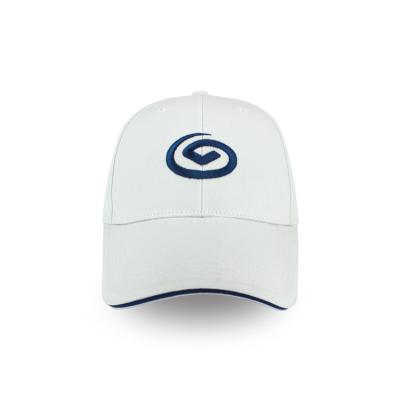 China JOINT Embroidery Sports Cap Custom White Cap With Sandwich for sale