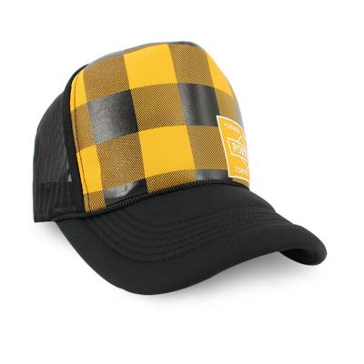 China JOINT Logo 5 Panel Printing Nylon Mesh Cap CB020018 14 Holes Plastic Buckle for sale