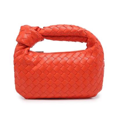 China High Quality Woven Luxury Leather Purses And Purses Bag PU Tote Braiding Bags Women Shoulder Large Capacity Small Clutches Bag for sale