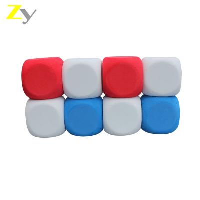 China Toy Custom Educational Logo Around Corner 6sided EVA Foam Dice 4cm EVA Foam Exercise Dice for sale