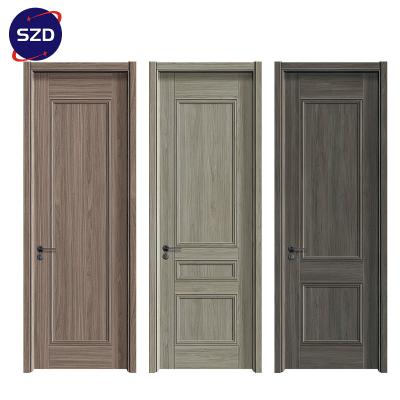 China Simple Wooden Door Solid Wood Internal Panel Interior Decoration SZD Home Doors for sale