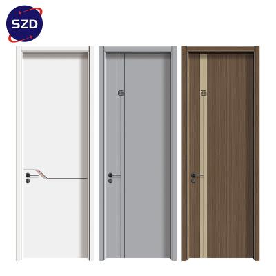 China Interior Interior Wood Kitchen Doors Sound Insulation SZD Swing MDF Soundproof Door for sale