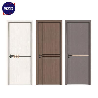 China Sound Insulation SZD Balcony PVC Sliding Door Wooden Doors For Bedrooms Interior Doors for sale