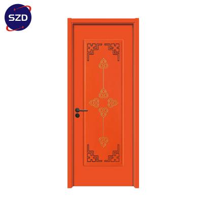 China SZD China Modern Interior PVC Solid Wood and Aluminum Interior Door for sale