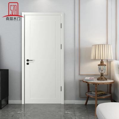 China Sound Insulation SZD Porte Customized Hotel Room Wood Door PVC Interior Soundproof MDF HFD Wooden Door for sale