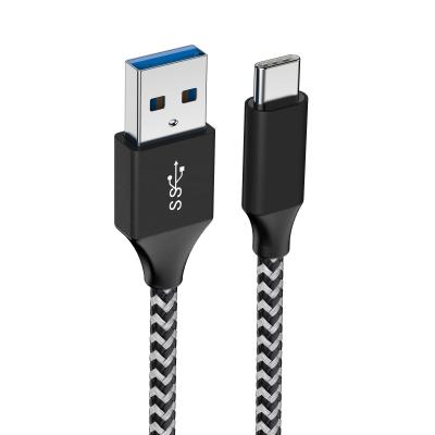 China Mobile phone Shenzhen factory 3A USB c cable nylon 2022 braided type usb 3.0 fast charging c cable for HUAWEI for sale