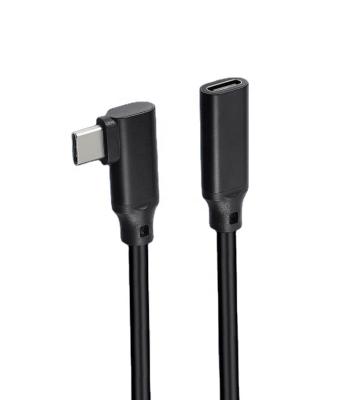 China Oculus Research/Laptop/MacBook USB Male To Female Extension Cable Type C 90 Degree Rectangle USB3.2 Power Cable USB A To USB C Cable for sale