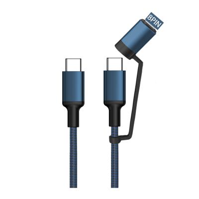 China Camera 2 in 1 Type-C to Type-C 8 Pin Data Cable Fast Charging Cable for sale