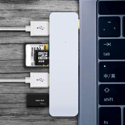 China Laptop. Smartphone New Arrival 5 in 1 USB C Hub Adapter USB Hub 3.0 Type C Hub with 3 USB 3.0 SD/TF Ports for MacBook Pro for sale