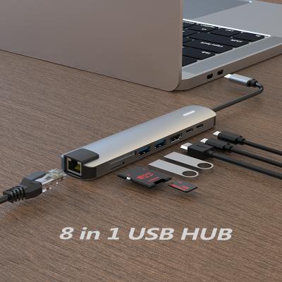 China Laptop. Smartphone USB Type C Hub Dock for MacBook Pro 3.0 Air Adapter 4K HDTV USB Hub Card Reader Laptop Docking Station USB Hub for sale