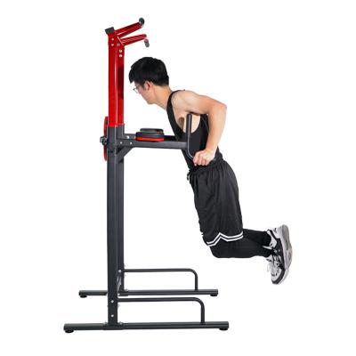 China Horizontal Free Standing Chin Up Stand Dip Station Home Gym Doorway Fitness Use Pull Up Bar Power Tower for sale