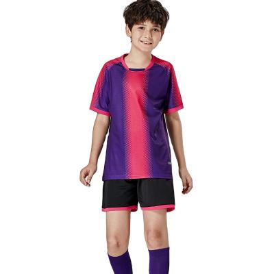 China Quick Dry Football Team Kid Soccer Jersey Wear Sets Customized Kids Soccer Jersey Kids Set for sale