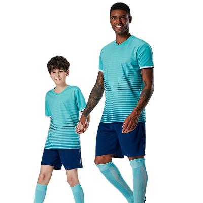 China New Design Parent-child Soccer Sets Soccer Training Tracksuit Jersey Football Uniform for sale