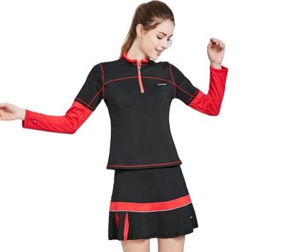 China Sports Wear Jacket Quarter Quick Dry Skort Women Inner Zipper Badminton Tennis Skirt Short Sets Tennis Skirt for sale