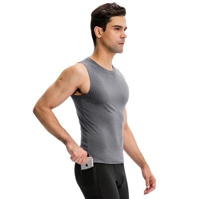 China QUICK DRY Men's Singlet Sports Knit Tank Top Travel Vest Gym Bodybuilding Sleeveless Fitness Gymwear for sale