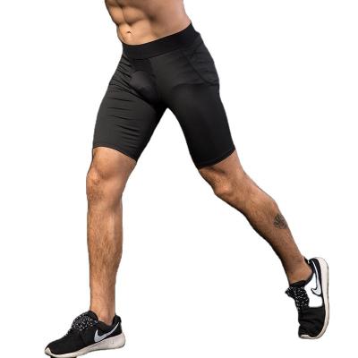 China Custom Anti-wrinkle Spandex Athletic Compression Gym Plus Size Men's Running Shorts 2021 Popular Fitness for sale