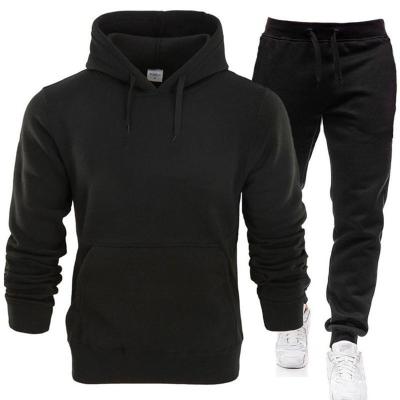 China Anti Pilling Custom Logo Blank Hoodies And Sweatpants Set For Men Training Oversized Wear Tracksuit Jogger Sets for sale