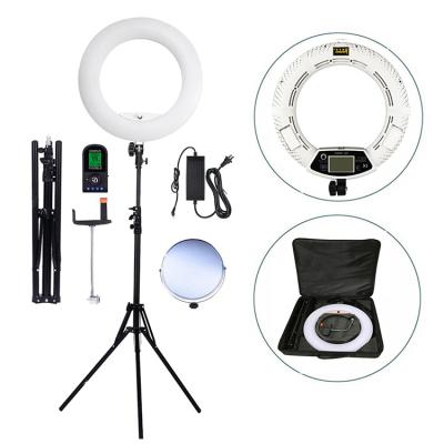 China FC-480 RGB Video Studio LED Lamp Makeup Dimmable 2700-5500K Selfie Ring Light Kit for sale