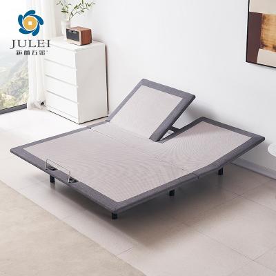 China Adjustable (height) Electric Individual Adjustable Function Smart Optional Vibration Sofe Edge Bed Frame King Size for sale