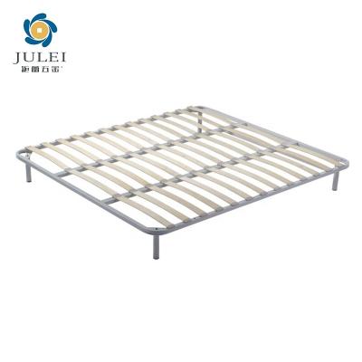 China KD Simple Grey White Strong Load-Bearing Capacity Solid Material High Quality Queen Bed In Box And Frame for sale