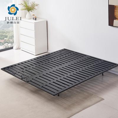 China KD Minimalist Style Domestic Use Structurally Stable Fine Workmanship simple iron design Quuen  Wooden Bed Frame for sale