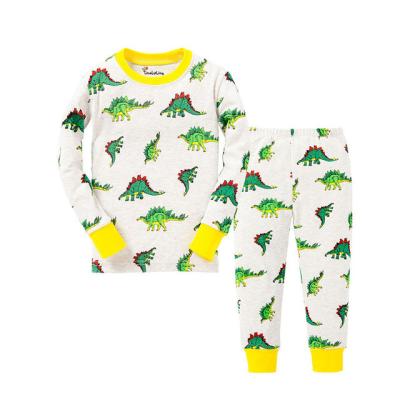 China 100% cute unique printed QUICK DRY kids pajamas set new design cotton boys girls sleep clothes cartoon pajamas sleepwear for sale