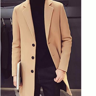 China Viable Custom Wool and Blends Fashion Warm Slim Medium Men's Business Casual Overcoat Winter Length Jacket Men's Coat for sale