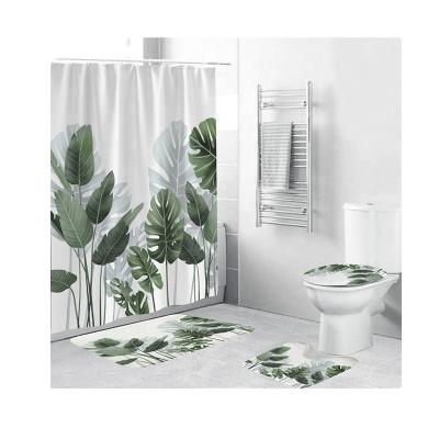 China Durable Modern Simple 3d Polyester Waterproof Shower Curtain for sale