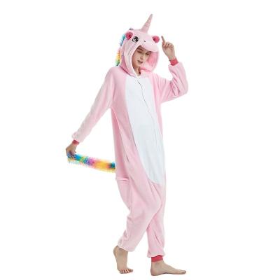 China Unicorn Shape Soft Winter Warm fun animal pajamas high quality custom made wholesale QUICK DRY for sale