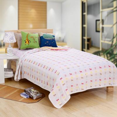 China Jacquard Single Person Summer Comforter 6 Layer Double Cotton Towel Quilting Adult Gauze Summer Cool Blanket for sale