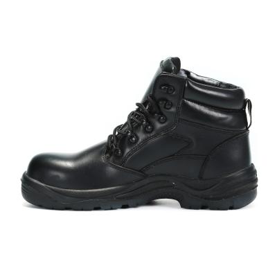 China Genuine Leather Boots Steel Toe Cap Anti-smash Work Shoes Breathable Non-slip High Top Men Safety Shoes for sale