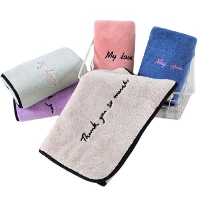 China Amazon Best Sustainable Sale Cheap Promotion Customized Microfiber Embroidery Quick Dry Towel for sale