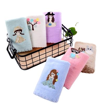 China Hot Selling QUICK DRY Microfiber Face Towel Water Absorption Hotel Home Quick Dry Towel With Sticker for sale