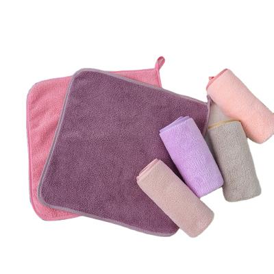 China Wholesale Cheap Kid Safe Warp Knitted Velvet Coral Towels High Quality Microfiber Hand Towels With Knitting Pattern for sale