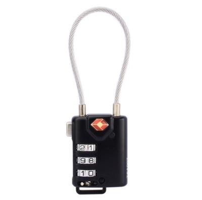 China TSA Approved Cable Luggage Locks, Adjustable Combination With Alloy Body None for sale