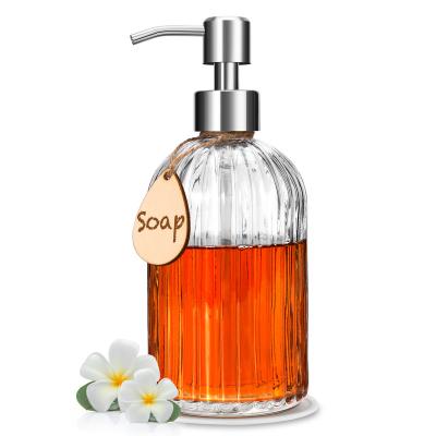 China HIGH QUALITY Soap Dispenser with Silicone Pad Dish Soap Dispenser Rust Proof SS304 Non-Slip Pump Ideal for Kitchen Dish Soap, Bathroom for sale