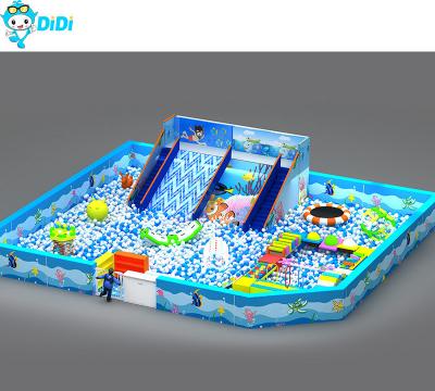 China Marine Themed Indoor Kids Park Equipment Slide Soft Playground Eco Friendly for sale