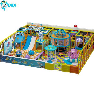 China Residential  Space Themed Kids Indoor Soft Play Center With Slide Ocean Balls for sale