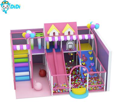 China Pink Macaron Themed Kids Amusement Park For Kindergarten Playgrounds 3D Design for sale