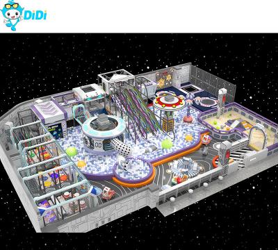 China CAD Drawing Space Themed Kids Soft Play Indoor Playground With Slides Equipment for sale