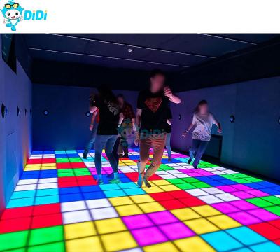 China Waterproof Active Game Led Floor Interactive Rgb Led Floor Game 30*30cm Led Dance Floor for sale