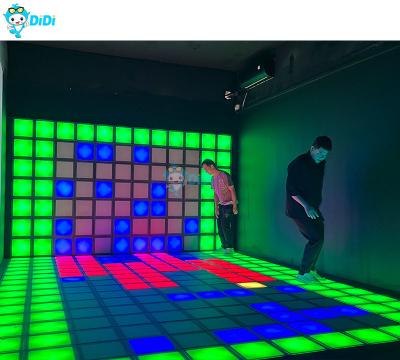 China Wired Interactive RGB Activate Game LED Dance Floor For Kid Games for sale