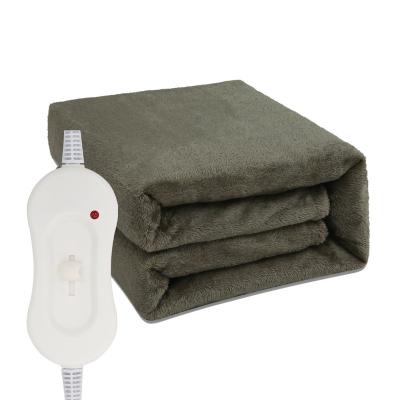 China Hotel Double Side Flannel Electric Blanket Washable Soft Plush Flannel Electric Heated Throw Blanket Electric Heating Blanket Winter for sale